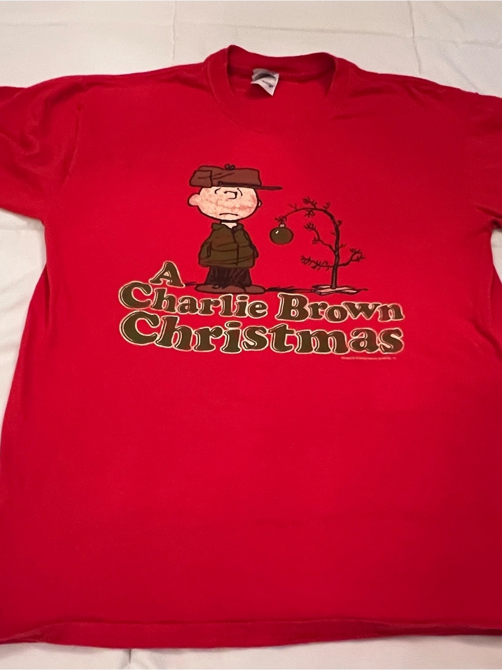 Charlie Brown Christmas Women’s size medium Red T shirt